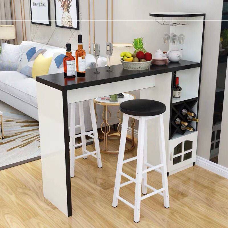 New home bar desk bar Dining Room Dining Room Cabinet Eurostyle Multifunction Wine Cabinet small European style bar table with wall Xuanguan