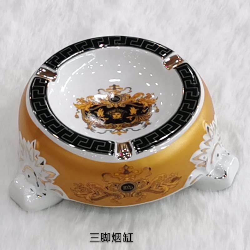 New full range of high-end ceramic fruit pans Nordic ins Smoke Ash Trays box hem Tabletop Trash Bowl