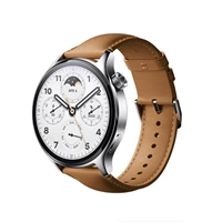 Xiaomi Watch S1 Pro-Liuguang Silver [Новое уплотнение] (коричневый кожаный ремешок)