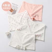Underpants women Summer Japanese girls sweet boxer underwear cotton thin high school students Middle waist size plus fat