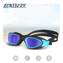  LENIBERK waterproof and anti-fog large frame electroplated swimming glasses high-definition fashion professional men and women adult swimming goggles