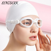  LENIBERK waterproof and anti-fog HD large frame swimming goggles men and women swimming glasses set fashion swimming equipment