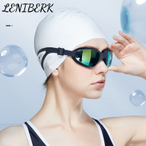 LENIBERK new goggles womens and mens sports equipment diving myopia waterproof anti-fog high-definition electroplated swimming glasses
