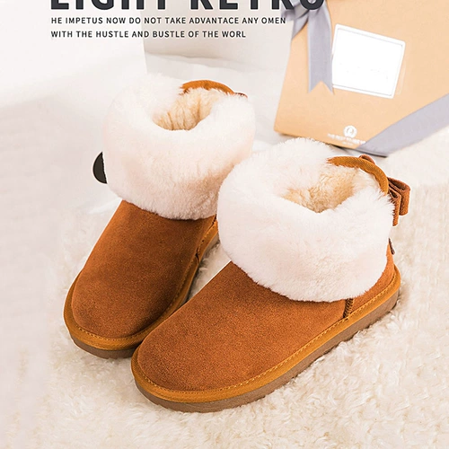 Зимние короткие сапоги, флисовые удерживающие тепло туфли, 2020