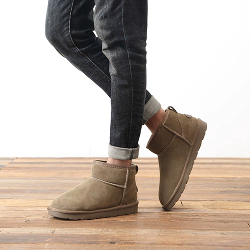 Зимние удерживающие тепло флисовые замшевые нескользящие сапоги подходит для мужчин и женщин, 2024 года