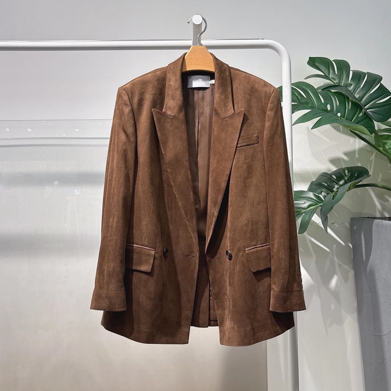 Mm2026 Spring New Melard Style Caramel Color Fashion Casual Blazer Women's Top 4H1211331