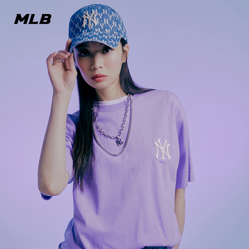 MLB official men's and women's hats Tanabata couple retro old flower shade soft top baseball cap 21 summer new CPDA