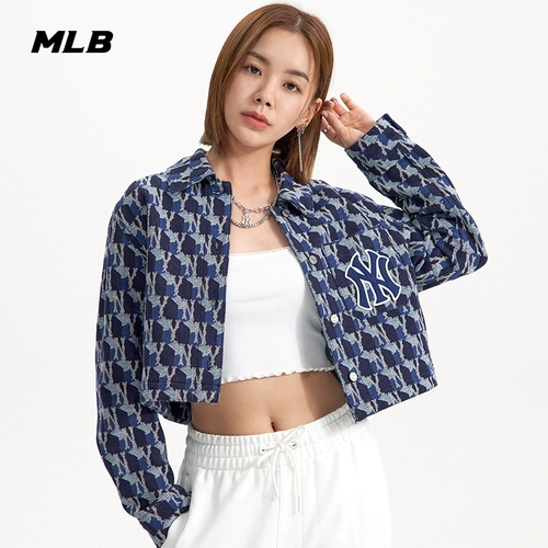 MLB, модная короткая джинсовая ретро куртка для отдыха