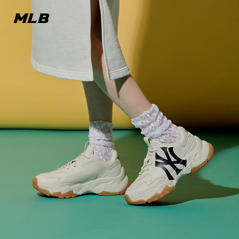 MLB official male and female retro-old daddy shoe lovers heightening thick bottom sports casual little white shoes spring and summer new SHC1