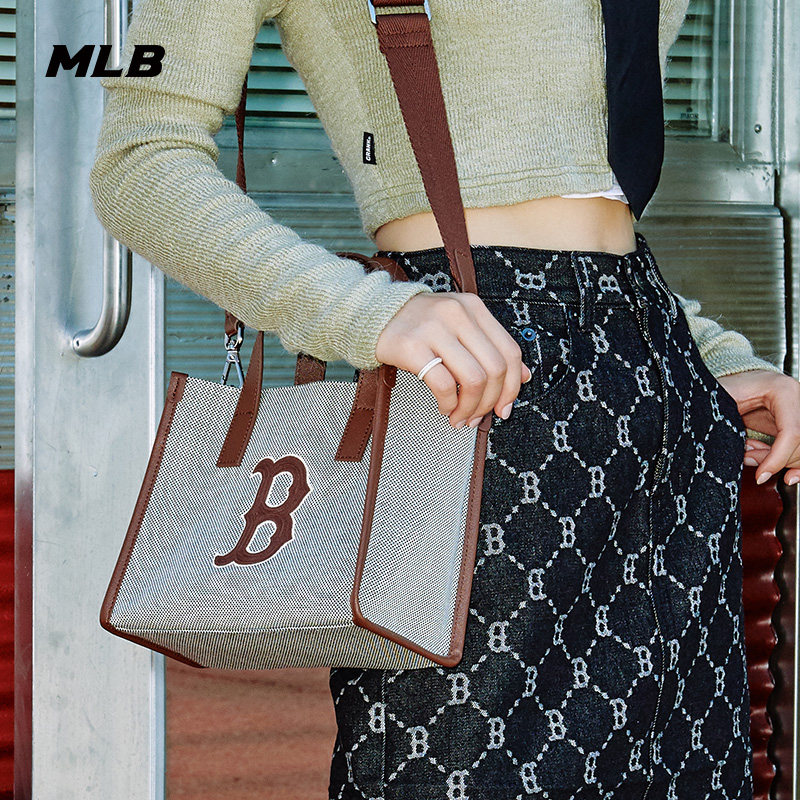 MLB Official male and female couple Totbag Classic satchel leisure commuter bag Winter ORS06-Taobao