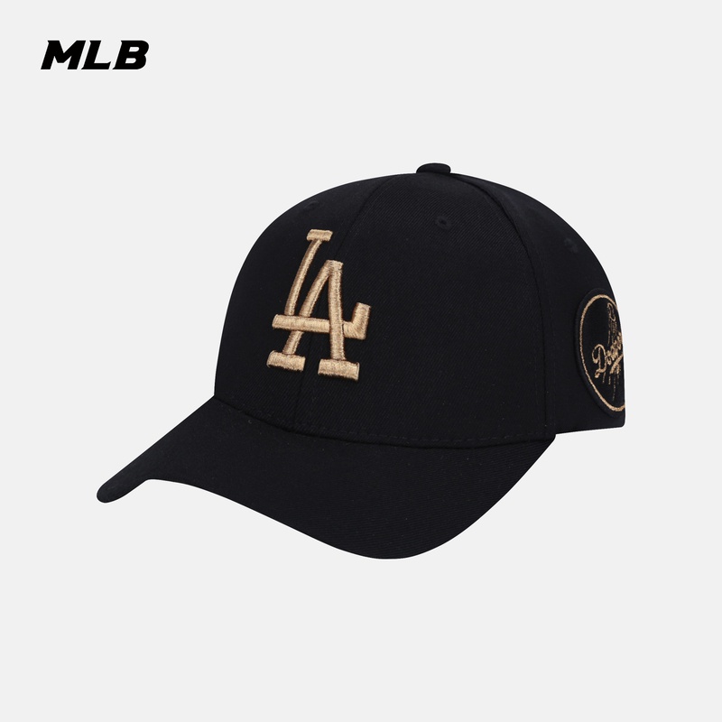 MLB official men's and women's hat couple side label hard top baseball cap windproof warm sports peaked cap autumn and winter CP16