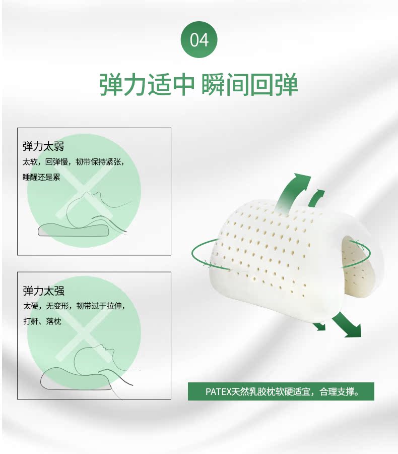 Gối vai thoáng khí Thái Lan gối cao su thiên nhiên gối mềm mại cho người lớn ngủ Shu gối vai cổ PTH - Gối gối cao su non kymdan