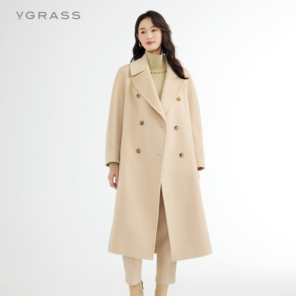 VGRASS vignanese winter new lock-in fur coat jacket woman VSD2N40300 -Taobao
