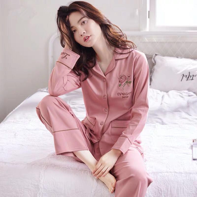 Pajama womens mùa xuân và mùa thu dài tay mùa đông lớn mã bộ đồ ngủ mùa hè womens phù hợp với nhà quần áo có thể mòn bên ngoài