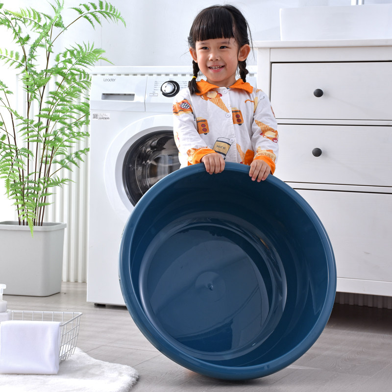 Laundry basin household large-scale deepening large-size basin round baby bath basin plastic basin thickness and durability