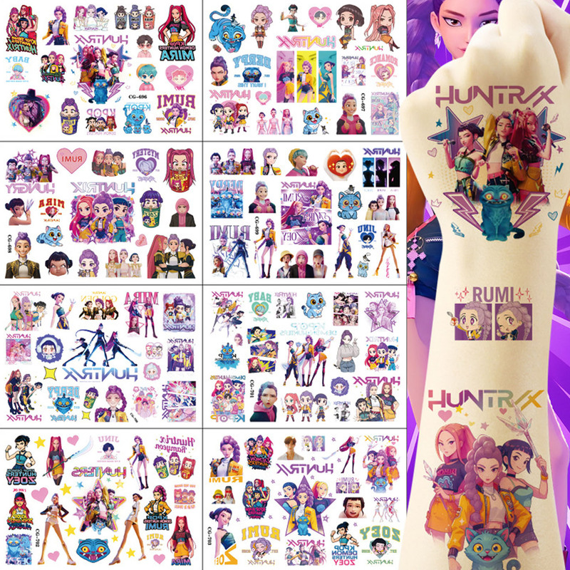 Cross-Border Popular Kpop Girl Group Tattoo Stickers Cartoon Children's Tattoo Stickers Water Transfer Tattoo Stickers Toys