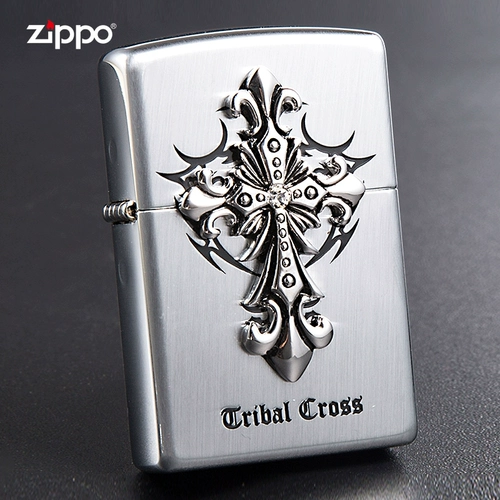 Zippo более светлый подлинный черный лед древний серебряный бриллиант святой святой, оригинальные аутентичные ветрозащитные зажигалки