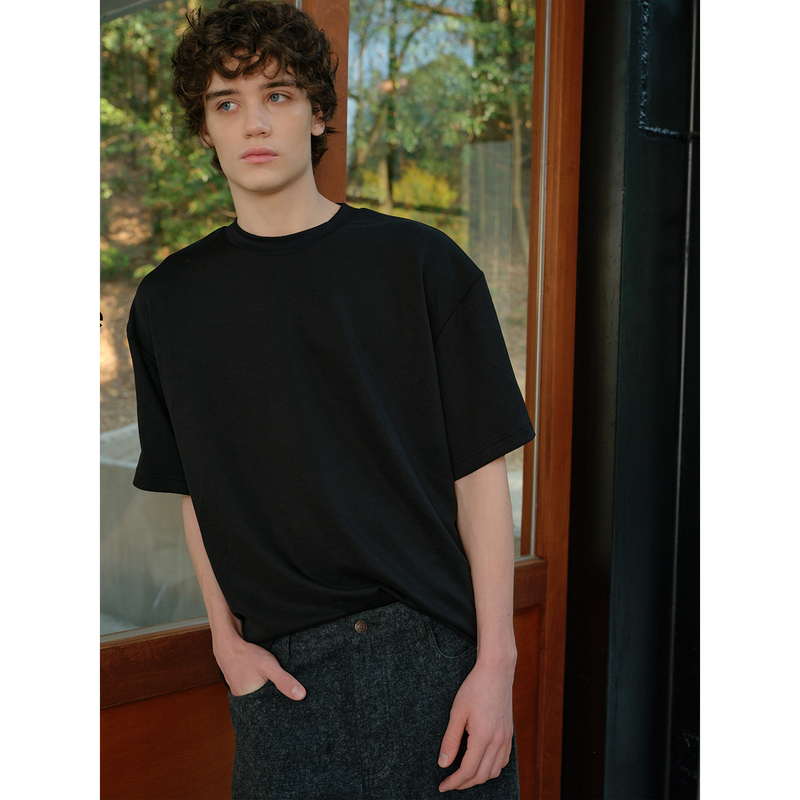 Manifold｜Giza96 Egyptian 120-Count Long-Staple Cotton Simple Cool and Refreshing Anti-Wrinkle Mercerized Naked-Feel Short-Sleeve T-Shirt