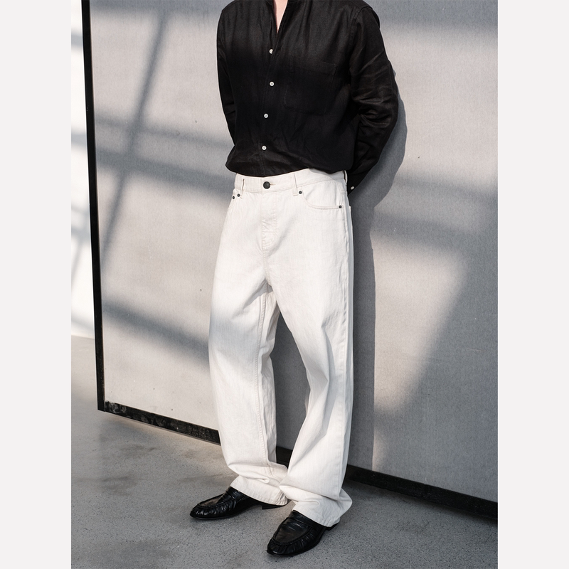 Manifold|Japan Hishitomo Okayama 10.5oz Waterfall Bamboo Joint Raw Denim Straight-Leg Jeans Manifold|Japan Hishitomo Okayama 10.5oz Waterfall Bamboo Joint Raw Denim Straight-Leg Jeans