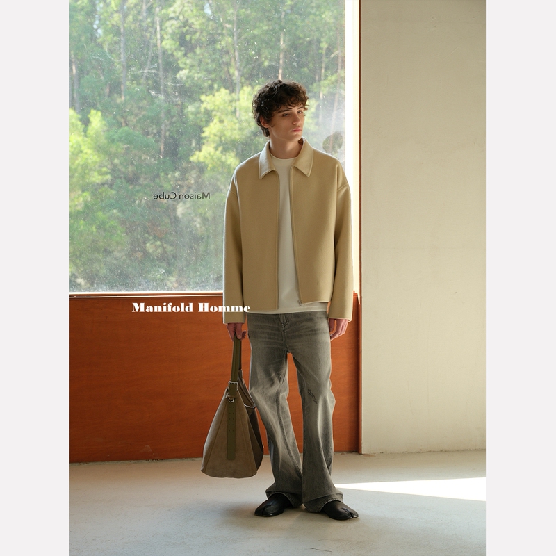 Manifold|Heavy-Duty 100% Australian Wool Cleanfit Loose Casual Zip-Up Woolen Jacket Manifold|Heavy-Duty 100% Australian Wool Cleanfit Loose Casual Zip-Up Woolen Jacket