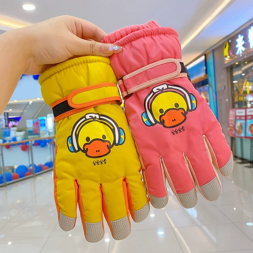 Детские лыжные водонепроницаемые удерживающие тепло утепленные перчатки для мальчиков