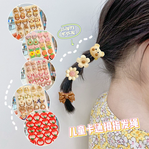 Детский безвредный аксессуар для волос, эластичная детская резинка для волос, не повреждает волосы