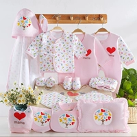 Quần áo trẻ em cotton mùa xuân và mùa thu mùa đông Hộp quà tặng cho trẻ sơ sinh 0-3 tháng set hộp quà tặng quần áo sơ sinh cao cấp