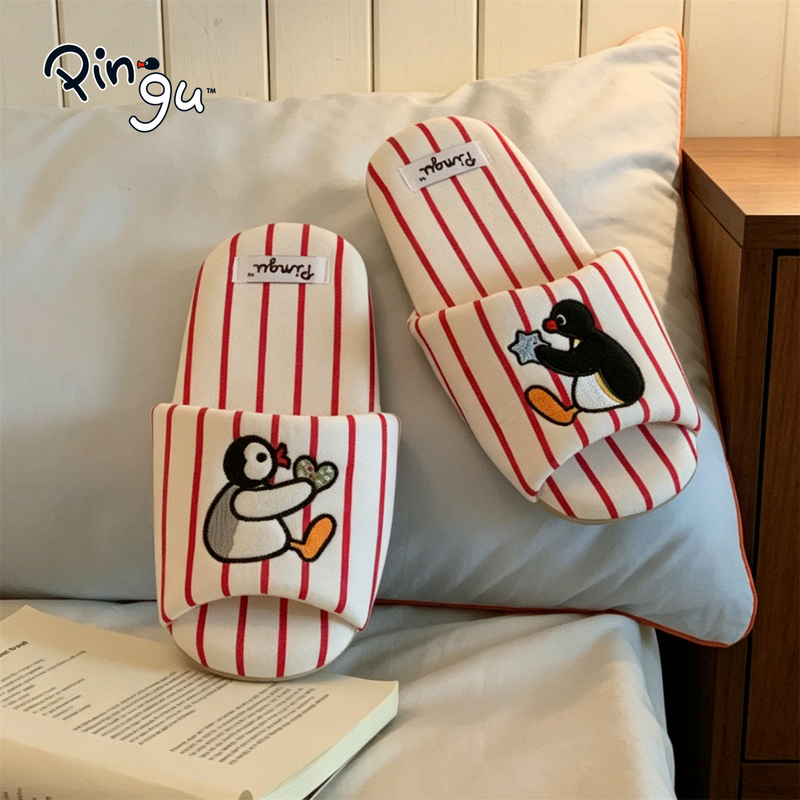 Genuine Pingu Cartoon Penguin Silent Slippers for Girls and Boys, Suitable for All Seasons, Machine Washable, Couple's Bedroom Floor Shoes Genuine Pingu Cartoon Penguin Silent Slippers for Girls and Boys, Suitable for All Seasons, Machine Washable, Couple's Bedroom Floor Shoes