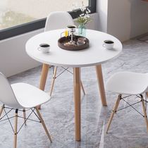 Living room dining table leg table economical solid wood Nordic dining table and chairs four-way combination small apartment modern simple table