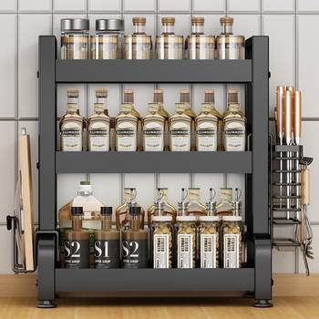 Kitchen seasoning rack chopstick knife rack