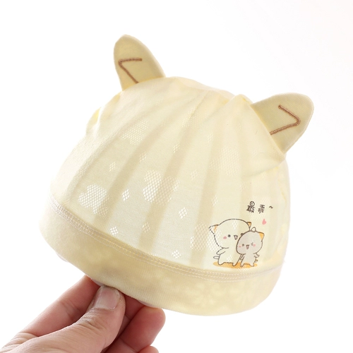 Детская летняя тонкая дышащая шапка для новорожденных для раннего возраста