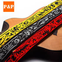 PP color abstract painting god strap personality electric guitar acoustic guitar bass bass universal strap accessories