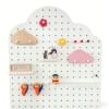 Entrance door key storage rack solid wood hole board storage rack shape wall can enter the full size of the entrance