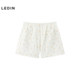 Leting Sweet Bunny Floral Shorts 25 Summer Versatile Soft Casual Pants C1GCF2223
