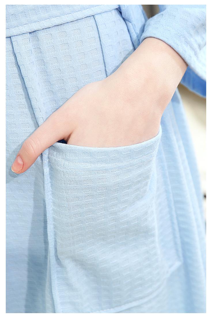 Khách sạn Nhật Bản và Hàn Quốc Bộ đồ ngủ kimono áo tắm mùa hè vài phần mỏng áo choàng kích thước lớn áo choàng nam màu sắc hấp dẫn - Pyjama quan lot nam