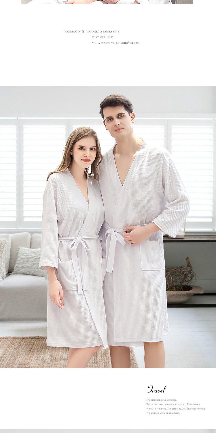 2019 mùa xuân và mùa hè mỏng yukata nữ waff áo choàng tắm vài bộ đồ ngủ XL thoải mái phục vụ nhà ngủ - Pyjama đồ bộ