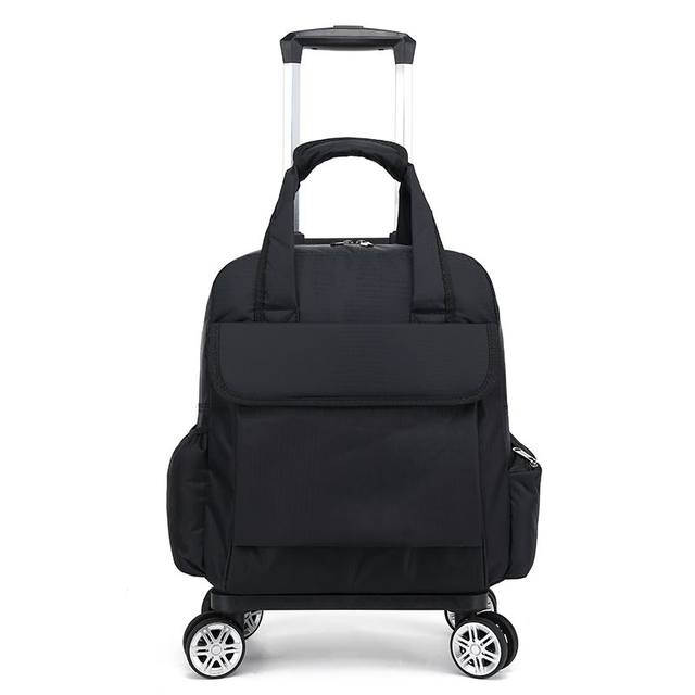 Waterproof printed portable four-wheel folding universal wheel trolley bag travel luggage short-distance luggage bag boarding trolley case