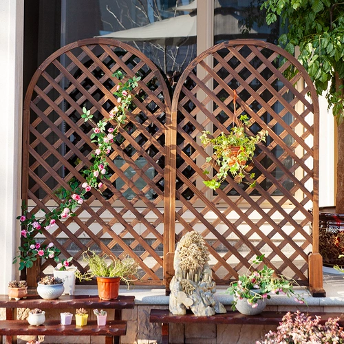 Антикоррозивный деревянный забор цветочный стенд Экран Внутренний и открытый перегородка сетка пленка балкон -стена, забор забора о забою