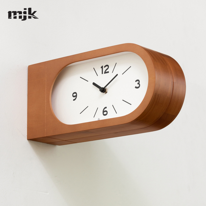 Mjk Solid Wood Double-Sided Wall Clock 2026 New Model Wall-Mounted Clock for Home Living Room Corner Wall Silent Simple Clock Mjk Solid Wood Double-Sided Wall Clock 2026 New Model Wall-Mounted Clock for Home Living Room Corner Wall Silent Simple Clock