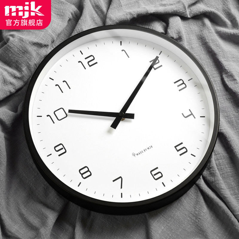 MJK clocks mute hanging clock living room minimalist modern Nordic home clock decoration bedroom personality creative fashion-Taobao