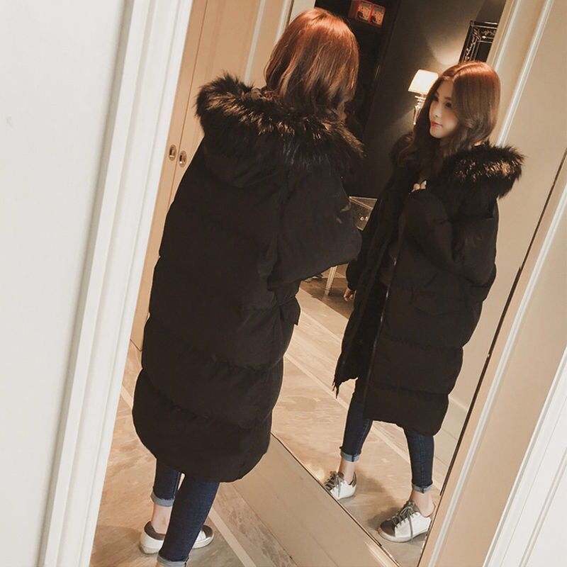棉衣女中长款2019年冬季新款女装ins羽绒棉服韩版宽松棉袄外套潮