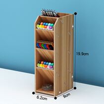 Desktop finishing box wooden office stationery collection box pencil large capacity creative combination multi-functional Korean pen frame