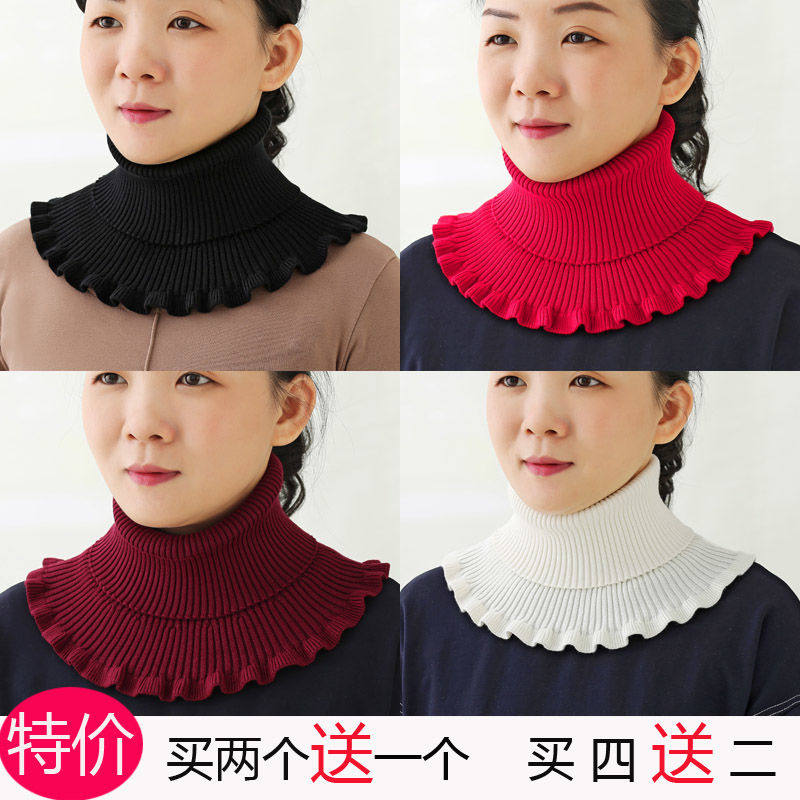 Neck Collar Women's Sleeve Head Autumn Winter Warm Protection Cervical neck sleeve 100 Lapped Decoration False Collar Knit Fashion Woolen Sweater Collar 