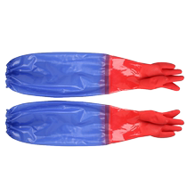 Thickened and velvet long gloves for housework dishwashing laundry warmth waterproof housework cleaning extended rubber latex