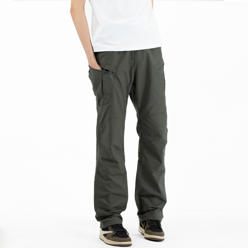 Gangurru American Military Bird Cargo Straight Cargo Pants Men's Functional Multi-Bag Outdoor Hiking and Mountaineering Tactical Pants