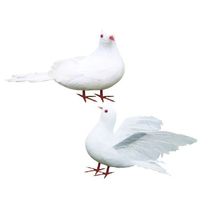 2 Pcs Dinner Table Decor Wedding Pigeon Green Plants