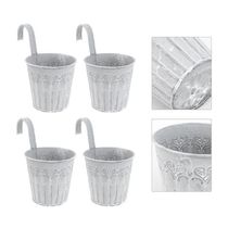 5PCS Metal Hanging Flower Pots Rustic Farmhouse Balcony