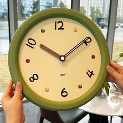 French Clock Wall Clock Living Room Home Fancy Bedroom New Cream Style Pocket Watch Mute Green Clock Wall Hanging