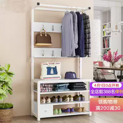 Shoe cabinet with hanger integrated simple home bedroom floor-to-ceiling door modern simple shoe changer shoe rack