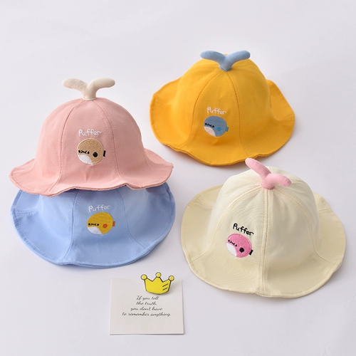 Детская осенняя тонкая летняя шапка, милая кепка для раннего возраста подходит для мужчин и женщин для девочек, солнцезащитная шляпа